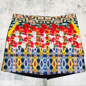 iRoo Colorful Print Skirt Shorts EU Size 40/Large